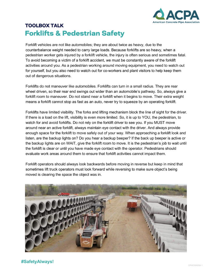 Forklifts Pedestrian Safety Forklifts Pedestrian Safety